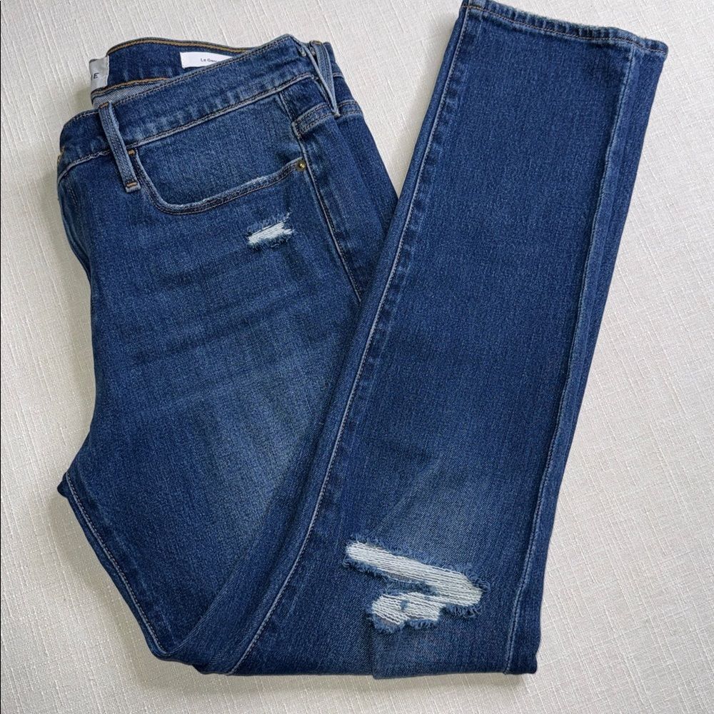 Frame Le Garçon Denim Women's Distressed Blue Jeans